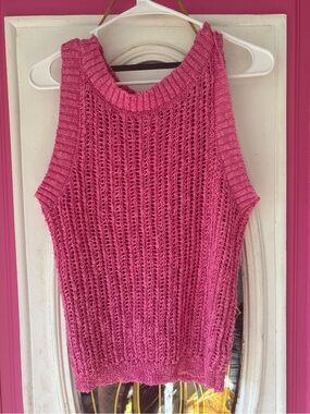 Blu Pepper Pink Sleeveless Knit Tank Top